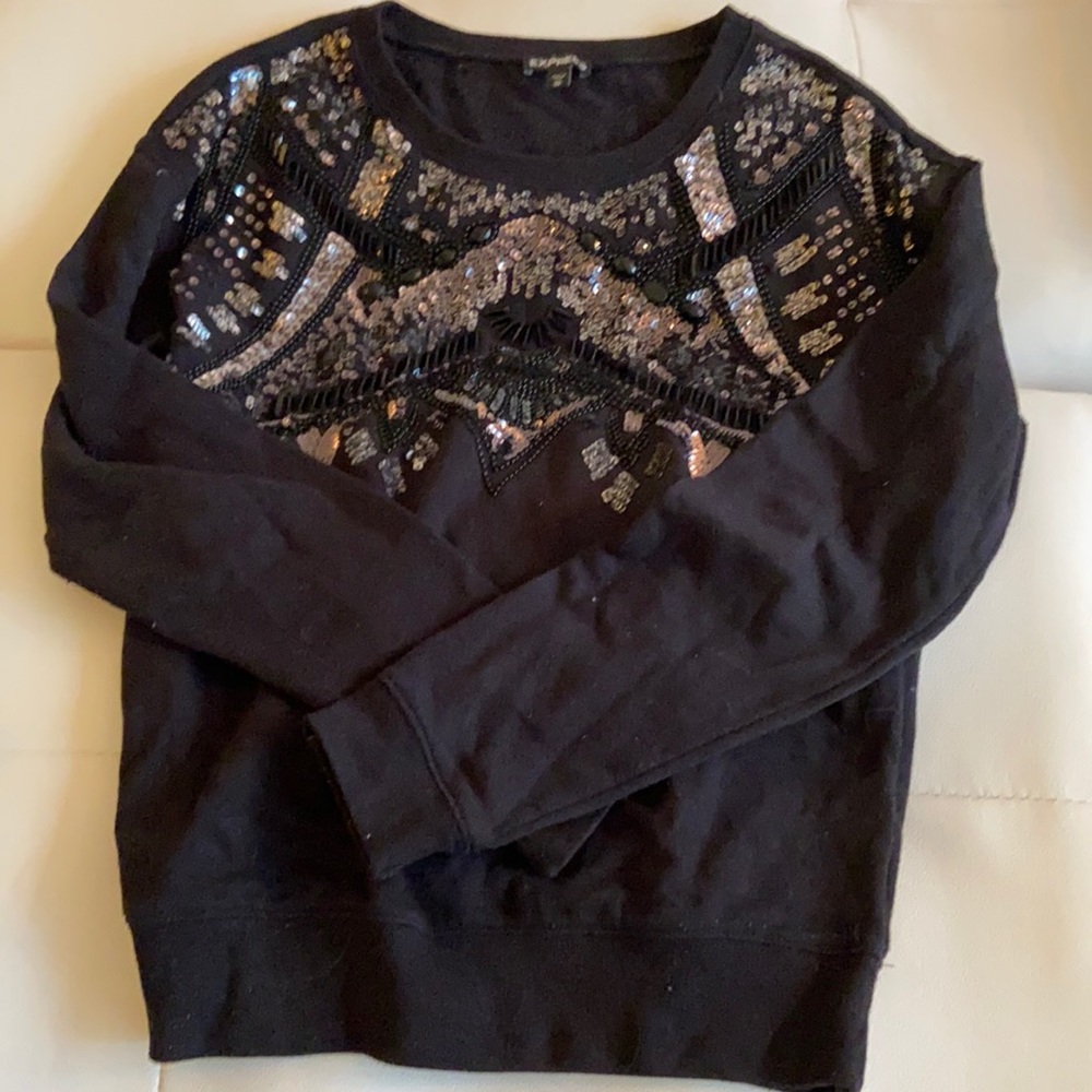 Express Embellished Sweatshirt Size XS